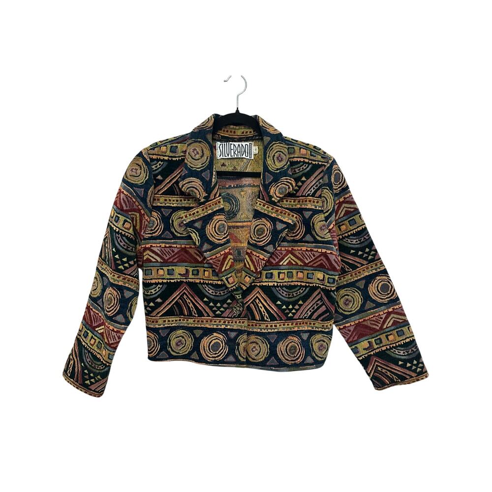 Vintage Silverado Jacket Small Multi Southwestern… - image 4